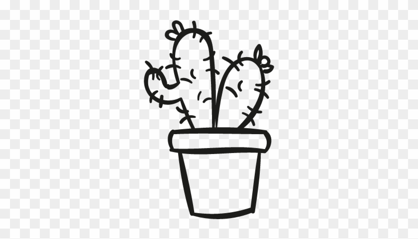 Two Cactus In A Pot Vector - Icon #576958