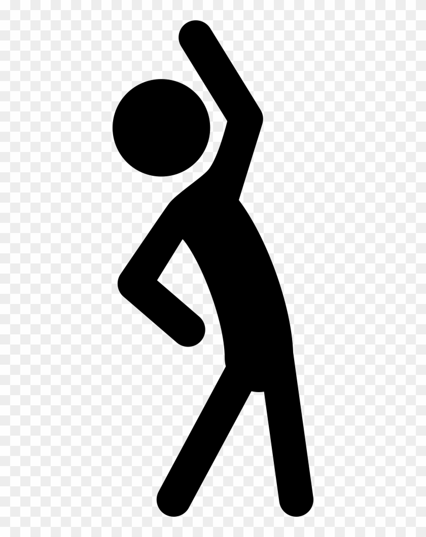 Stretching Man Silhouette Raising Right Arm Comments - Silhouette Stretching Png #576965