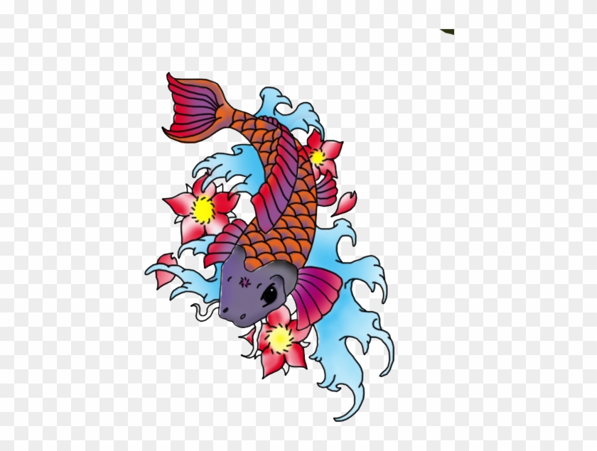 Koi Tattoo Clip Art - Fish Tattoo Png #577022