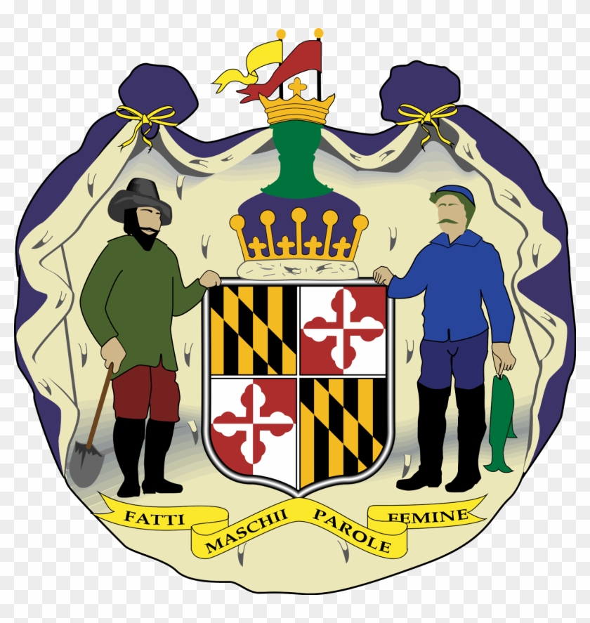Maryland's Coat Of Arms - Great Seal Of Maryland Round Ornament #577130