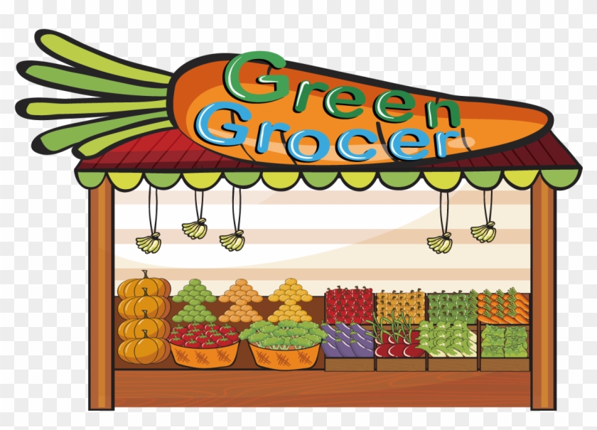 Greengrocer Grocery Store Royalty-free Clip Art - Green Grocer Shop Clipart #577264