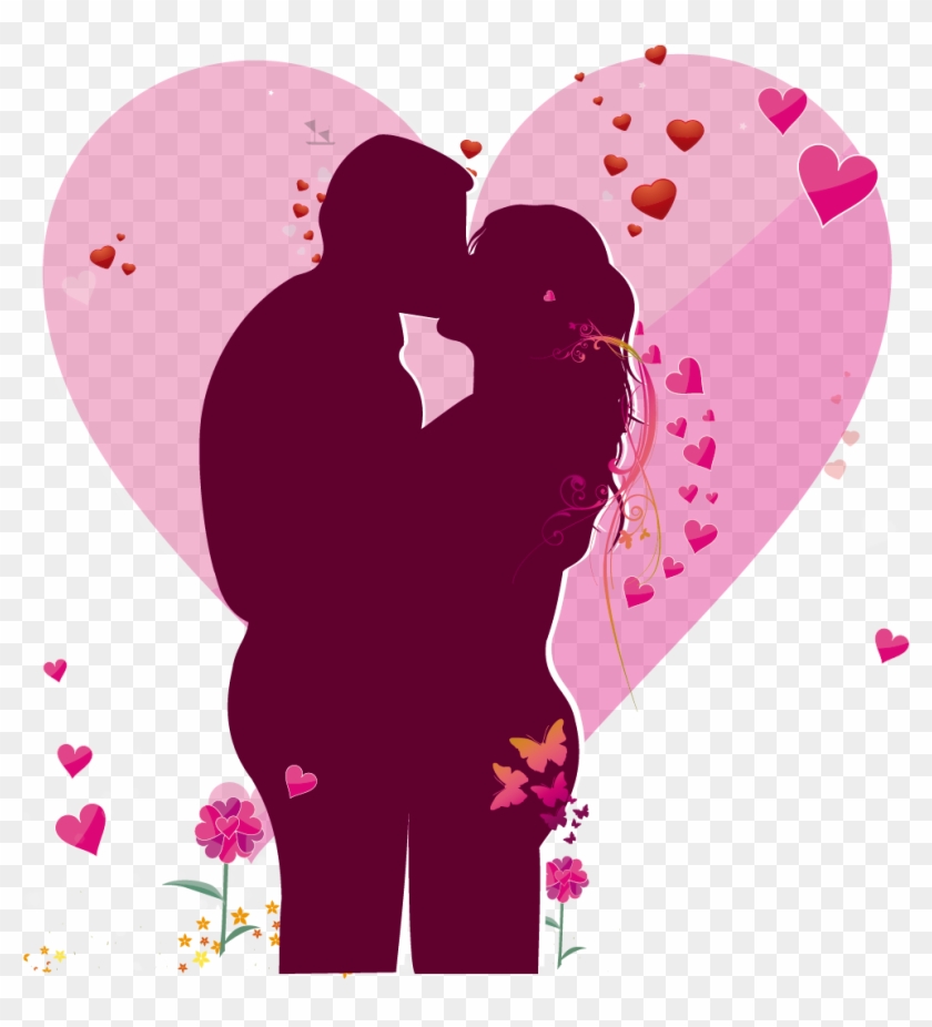 Love Heart Kiss Clip Art - Love Flowers Png #577435