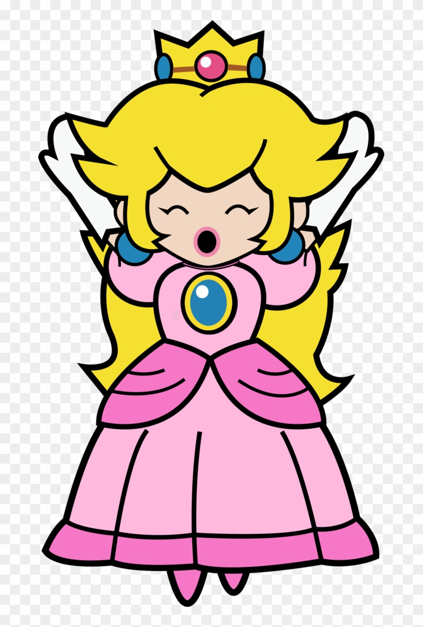 Princess Peach Clipart Vector - Paper Peach #577446