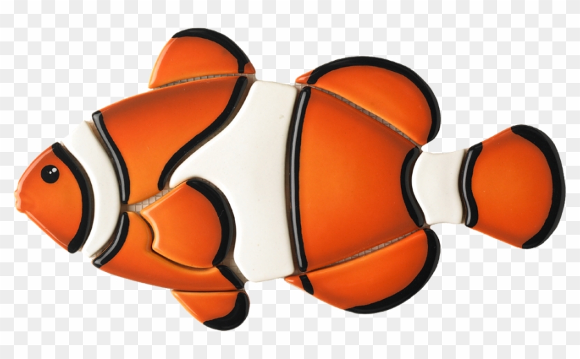 Cl67 10"x6" Clown Fish Ceramic Pool Mosaic - Clown Fish Mosaic #577671