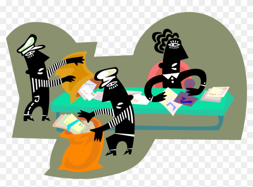 Vector Illustration Of Mailroom Workers Sorting The - Cartoon #577838