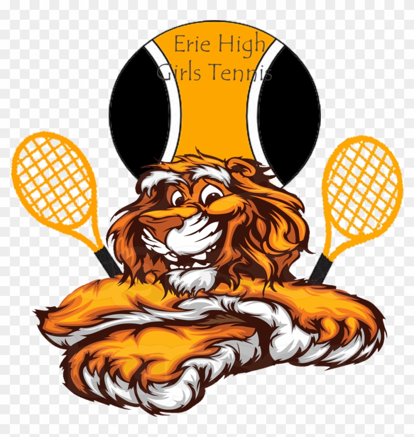 In This Project We Designed A Logo For The Girls Tennis - Tennis Racket Clip Art #577972