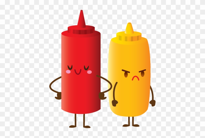 Cute Ketchup And Mustard - Happy Go Lucky Stickers #578100