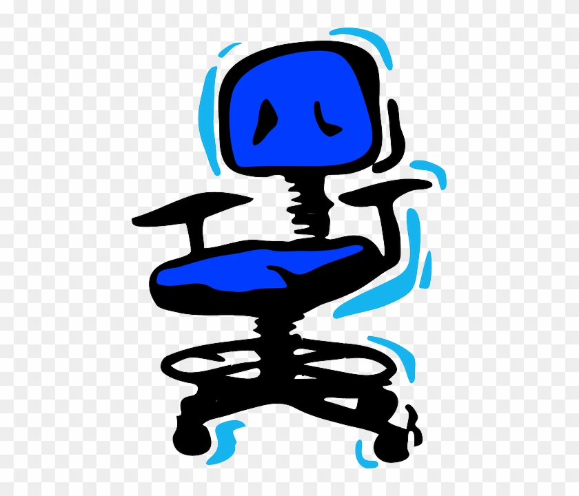 Swivel Chair, Blue, Office, Furniture, Spinning, Swivel - Office Chair Clip Art #578396