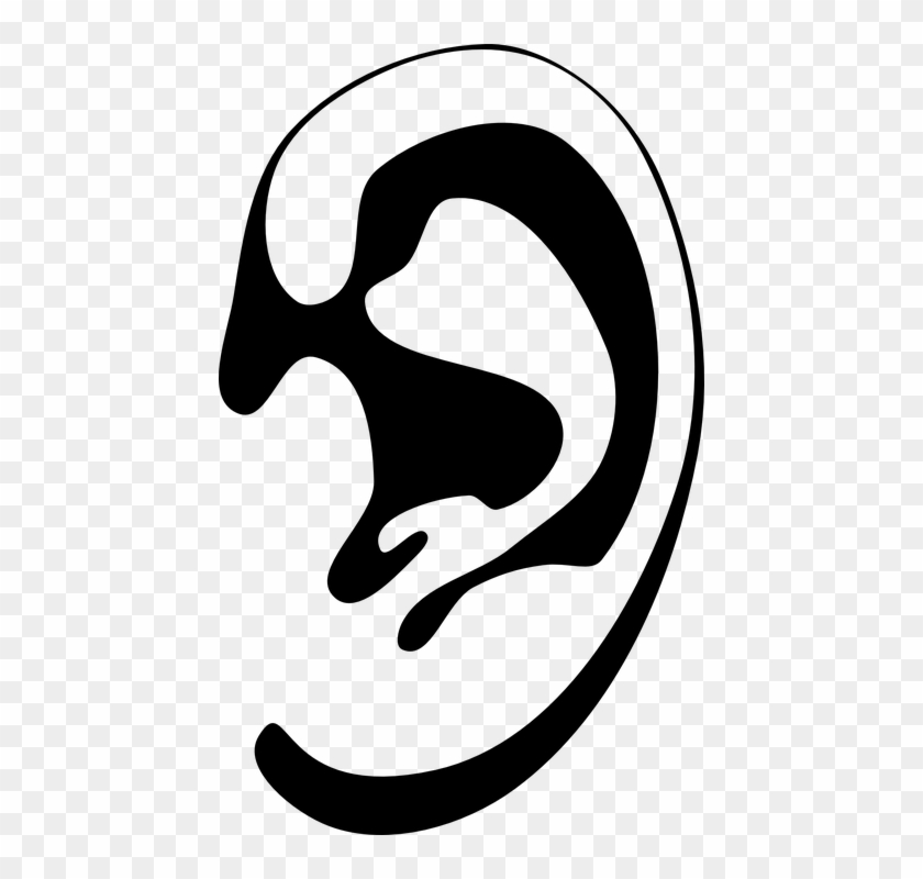Tinnitus Is A Condition Characterized By Perception - Ear Black And White #578419