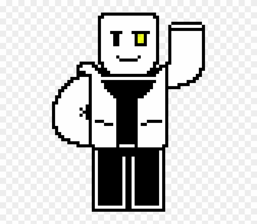 Roblox noob with logo pixel art