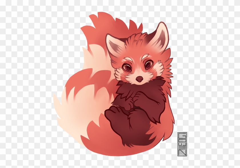 Red Panda Drawing Furry For Kids - Red Panda Drawing Chibi -