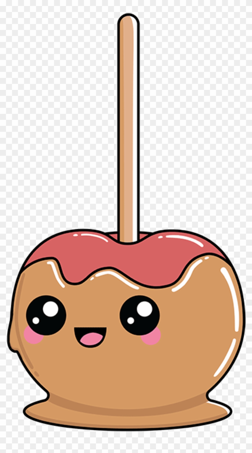 Cute Kawaii Apple Caramel Stick Red Fruit Sweet Food - Cute Kawaii Gif Food #579264