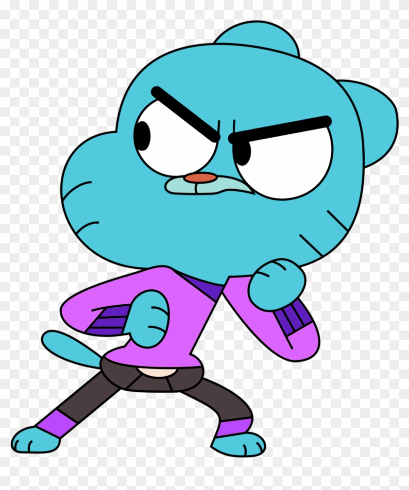 Mutated Talking Fish, Respectively - Gumball Fighting Png #579416