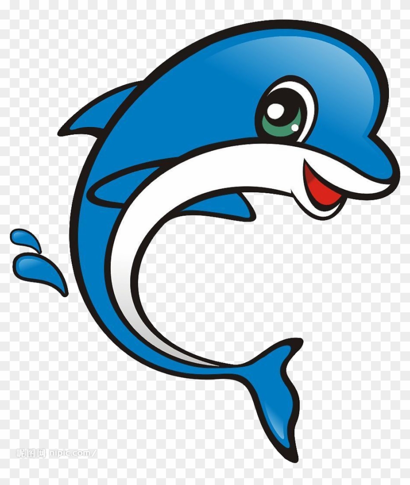 Cartoon Dolphin Motif - Cartoon Dolphin Motif #579461