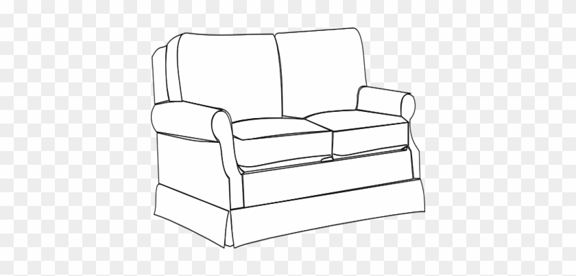 Sofa Clip Art Bw At Vector Online - Couch Clipart Colouring Pages Transparent #579459