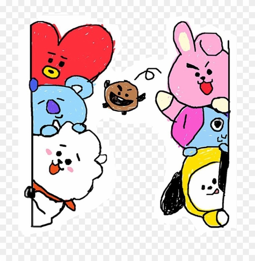 Bts Cute Kpop Bt21 Createdbybts Universtar Superstar - Doodle Bt21 #579611