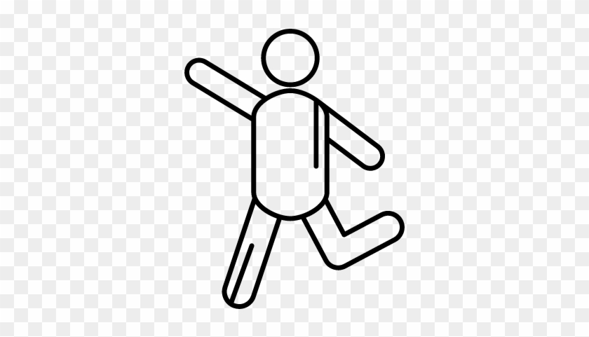 Stick Man Running Vector - Sports #579661