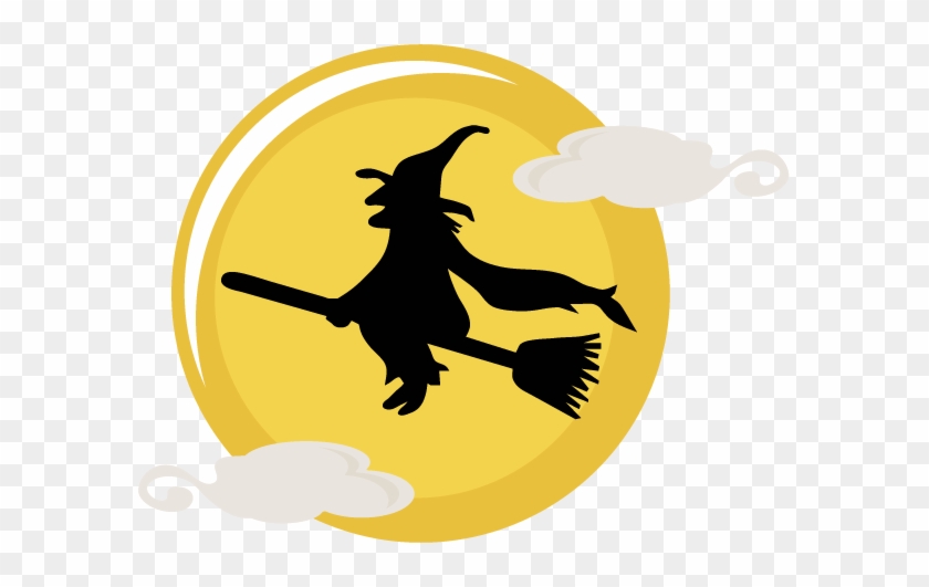 Witch On Broom Silhouette #579807