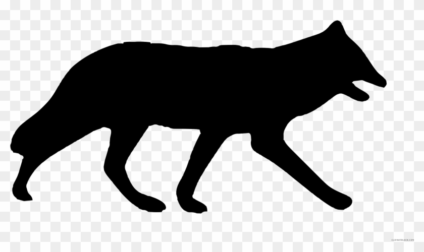 Fox Silhouette Animal Free Black White Clipart Images - Fox Silhouette Png #579990
