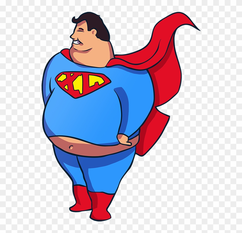 Superman - Fat Superhero Png #580112