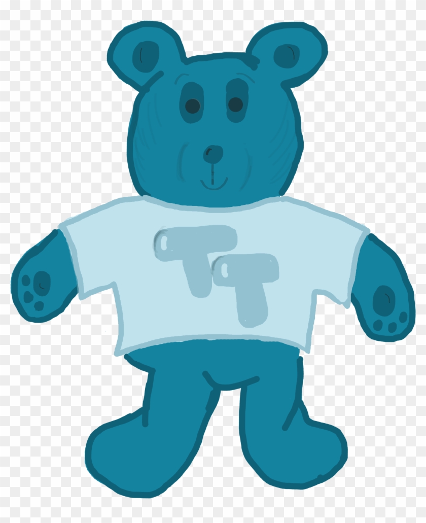 For This Blue Bear With A Shirt I Cleaned Up His Hair - Teddy Bear #580198