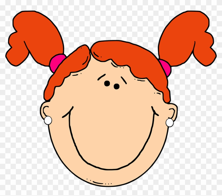 Smiling Red Head Girl Clip Art At Clker - Red Headed Girl Cartoon #580218