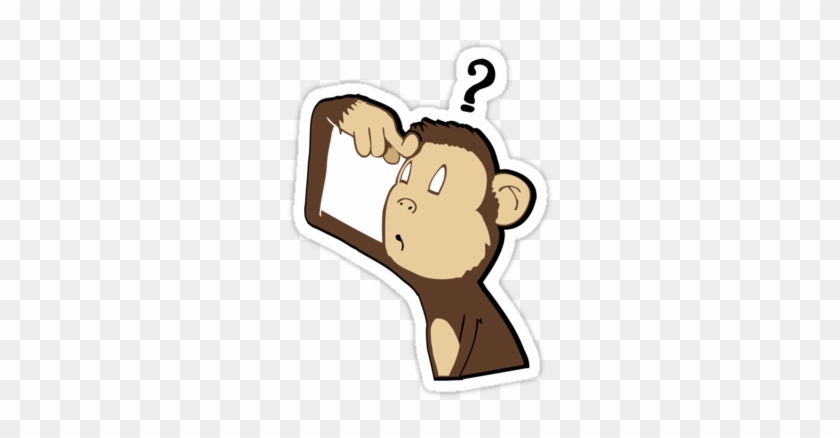 All Designs Are Available As Stickers And Kids Clothes - Monkey Thinking Cartoon Png #580319