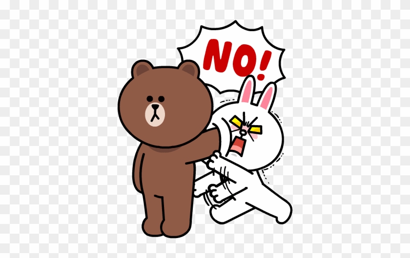 Brown Cony Sweet Love Line  Friend  Brown Sticker  Free 