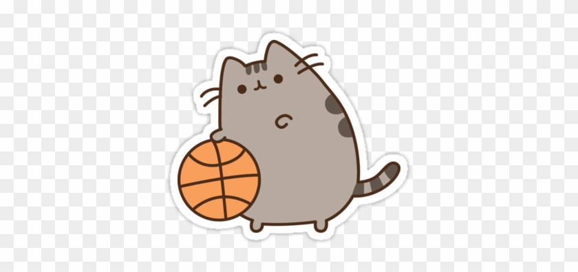 "pusheen Basket" Stickers By Reun - Pusheen The Cat #580444