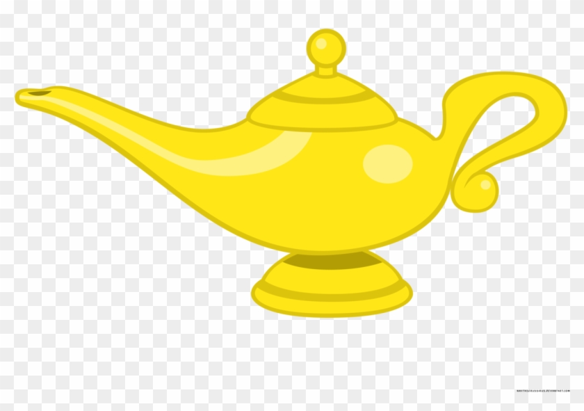 Genie Lamp Clipart Character - Aladdin's Lamp #580550