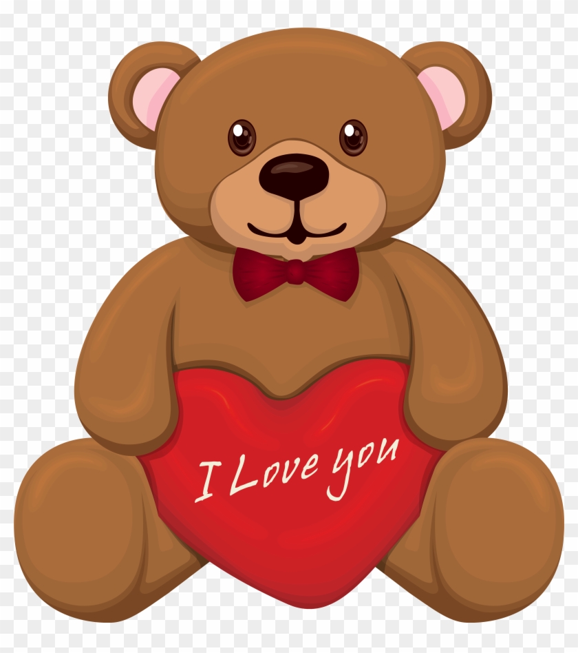 Cute Valentine's Day Teddy Png Clipart Image - Teddy Bear Valentines Day Clipart #580570