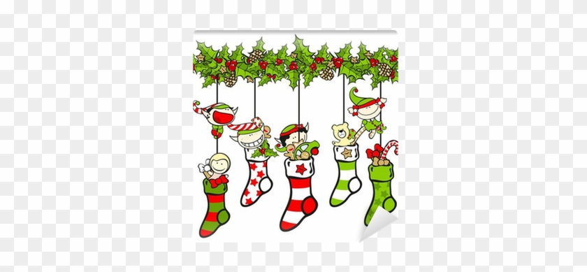 Christmas Stockings Filled With Presents And Elves - Christmas Day #580573