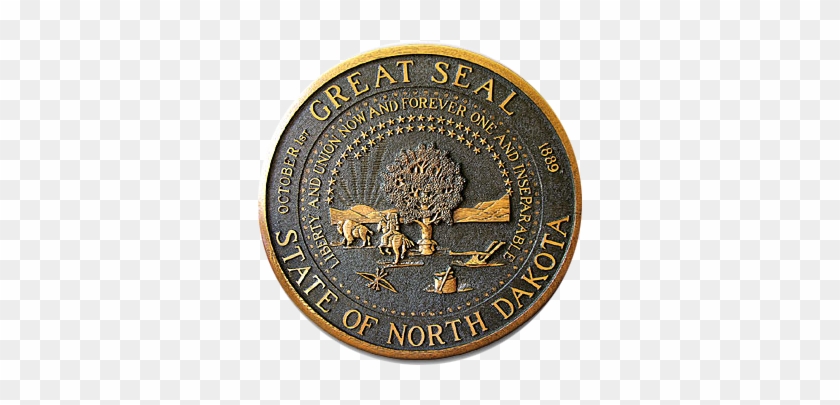 State Seal Of North Dakota - 3drose Great Seal Of North Dakota (pd-us), Porcelain #580652