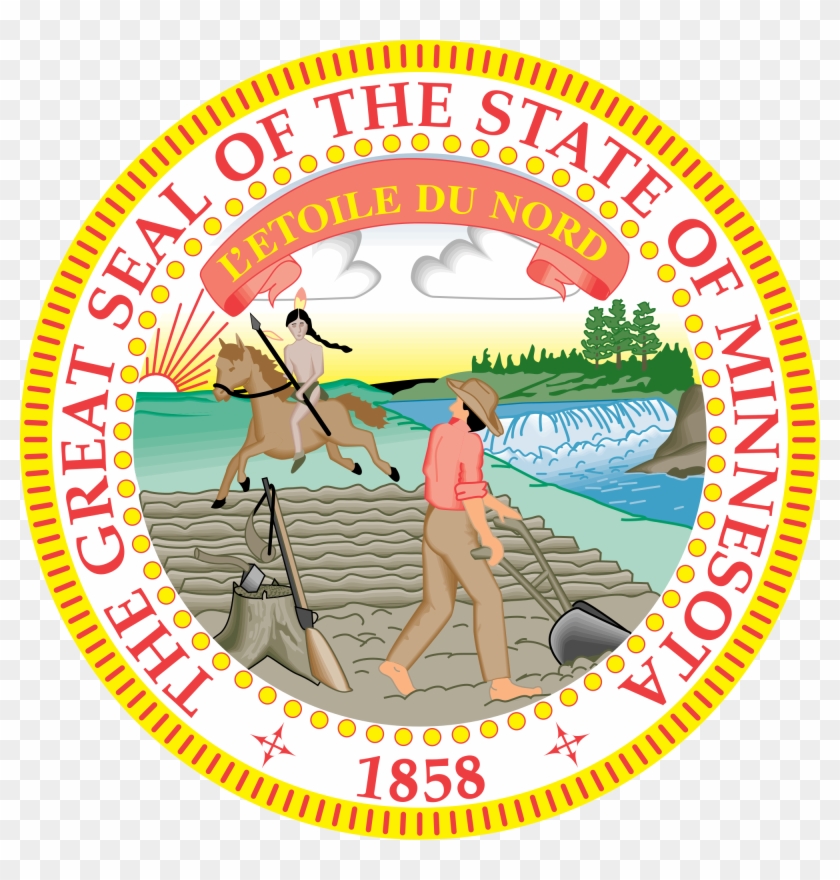 1861, The Minnesota State Seal, Minnesota's Official - Minnesota Flag And Seal #580671