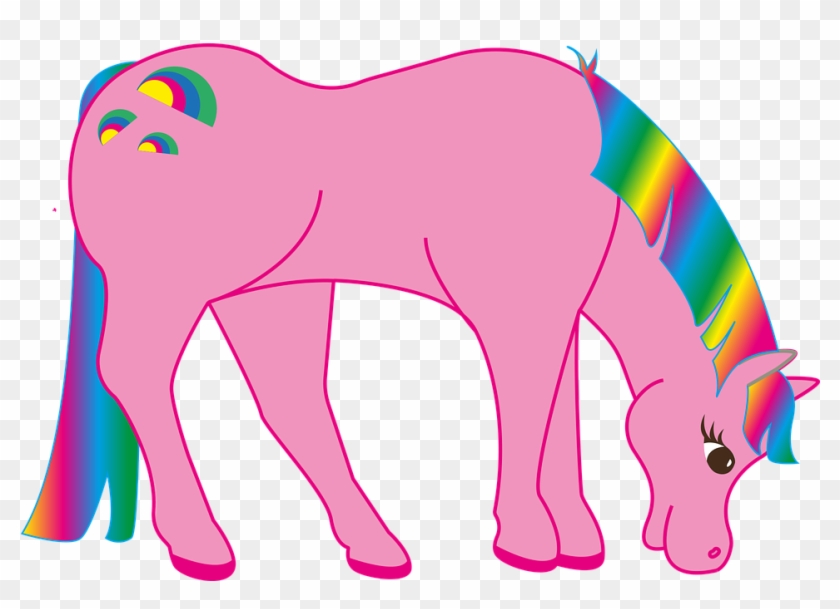 Breast Cancer Ribbon Outline - Rainbow Donkey #580909