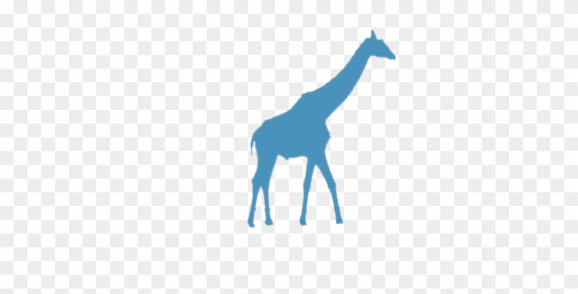 Blue Giraffe - Giraffe Silhouette Vector #580925