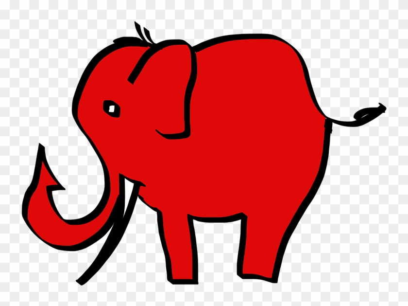 Elephant Clip 16, Buy Clip Art - Elefante Vermelho Desenho #581182