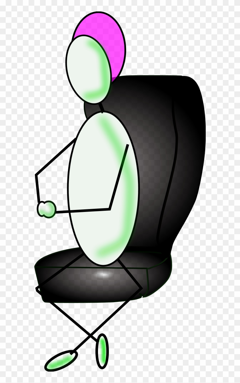 Man Sitting Chair Cartoon - Clip Art #581242