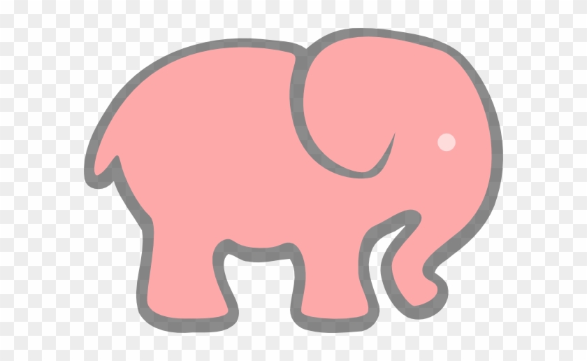Gray Clipart Pink Elephant - Pink Elephant Cut Out #581263