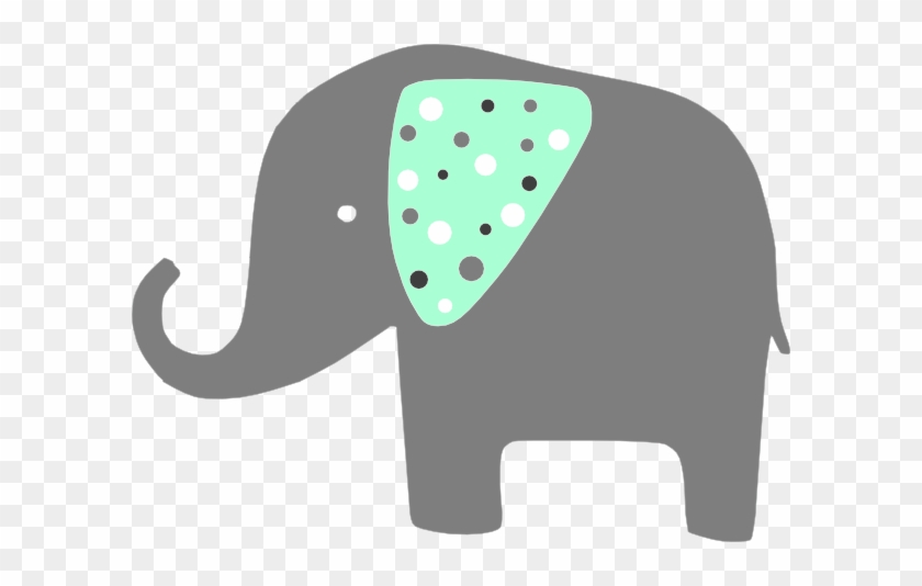 Mint Green And Gray Elephant #581270