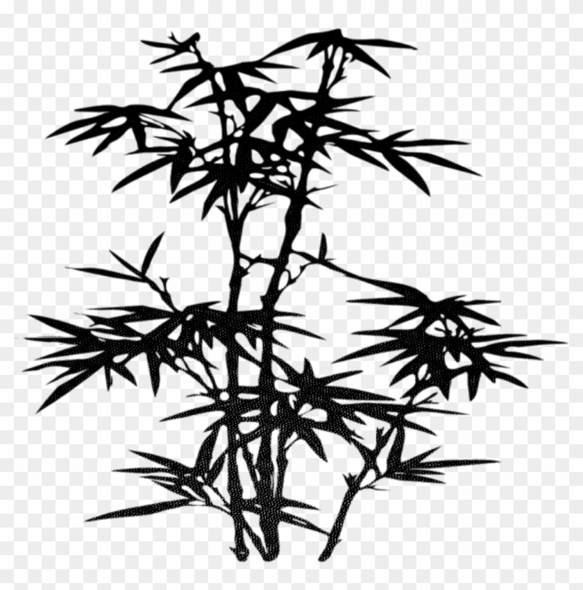 Japan Drawing Tree Bamboo Clip Art - Bamboo Silhouette #581335