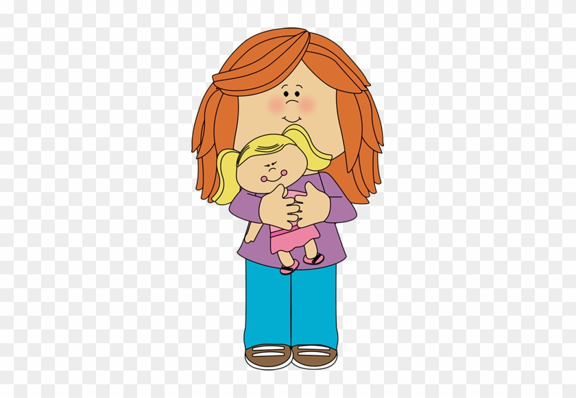 Little Girl Holding A Doll Clip Art Image Little Girl - Have Clipart #581362