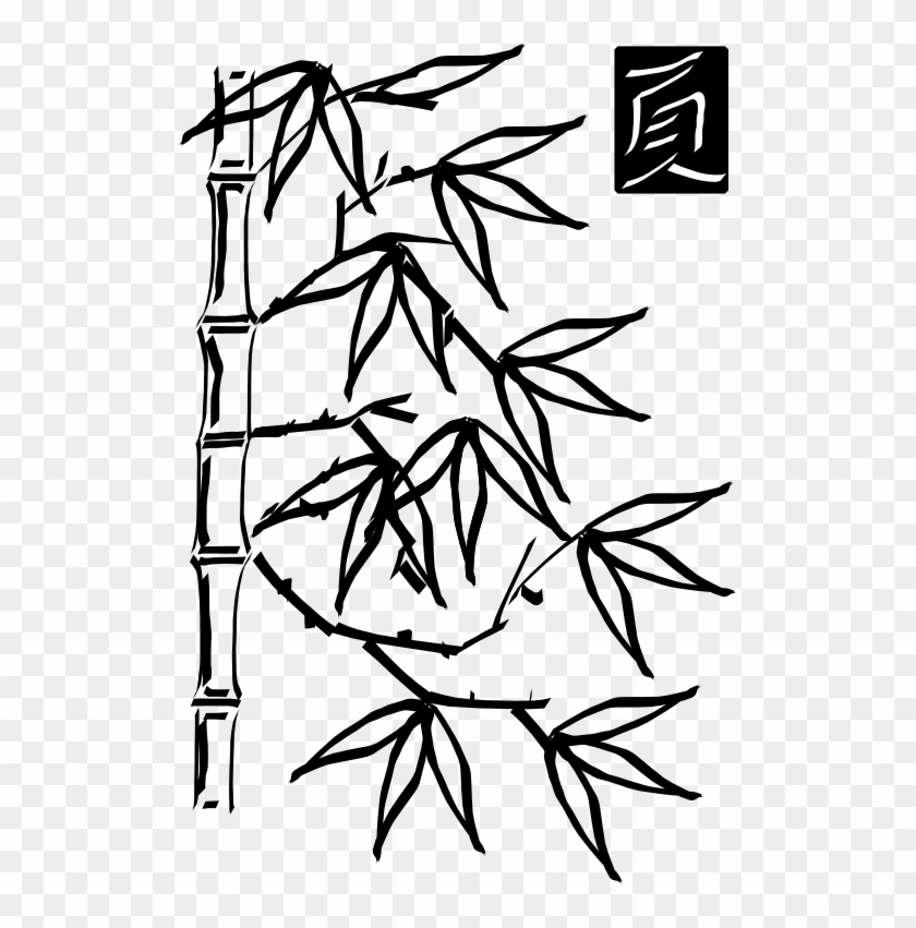 Bamboo Tree Outline Sketch #581393