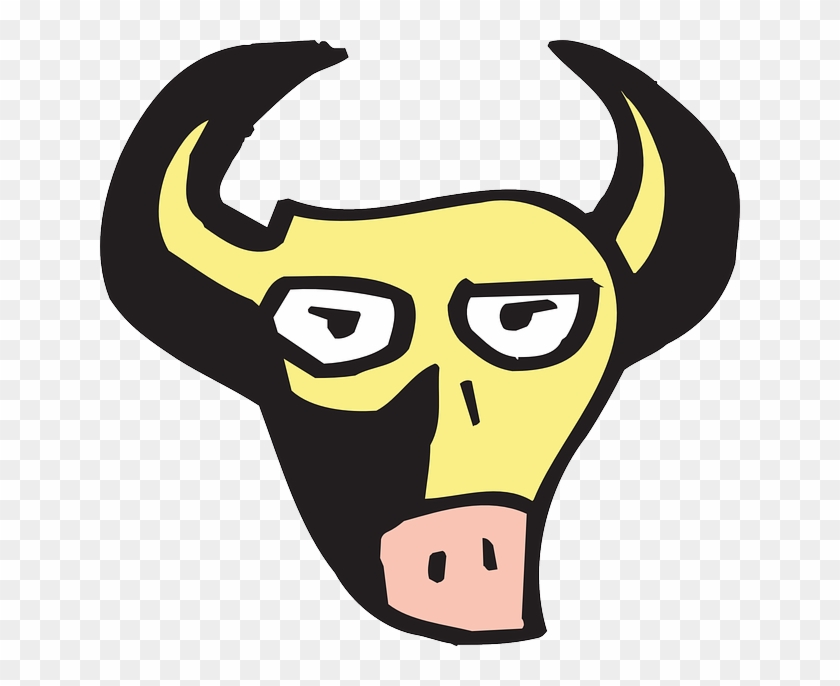 Animal Face, Cartoon, Shadow, Bull, Horns, Animal - Caras De Toros Png #581502
