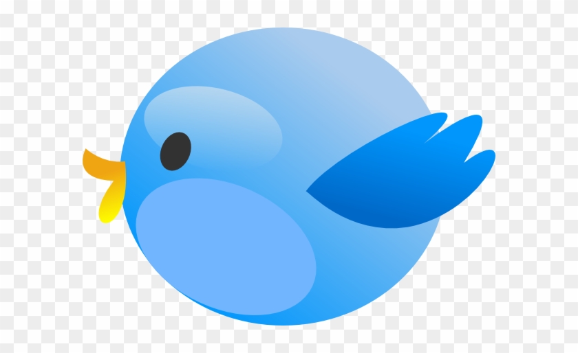 Twitter Fat Bird Clip Art At Clker Com Vector Online - Passarinho Azul Vetor Png #581551