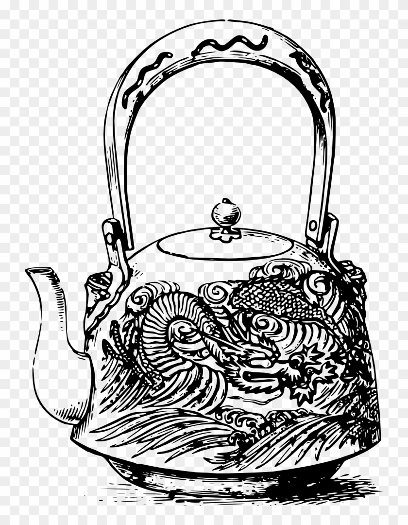 Japanese Dragon Teapot - Japanese Tea Pot Clip Art #581596