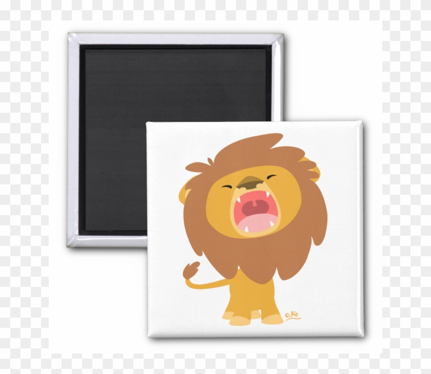 Cartoon Ing Lion Magnet - Lions Cute Drawings #581630