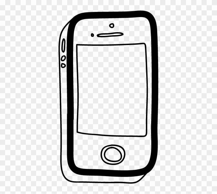 Iphone Drawing Png - Cartoon Drawing Of A Iphone #581662