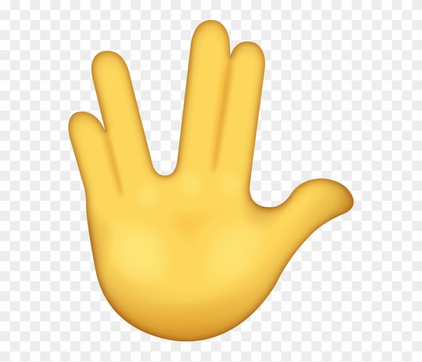 Download Vulcan Salute Iphone Emoji Icon In Jpg And - Live Love And Prosper Emoji #581747