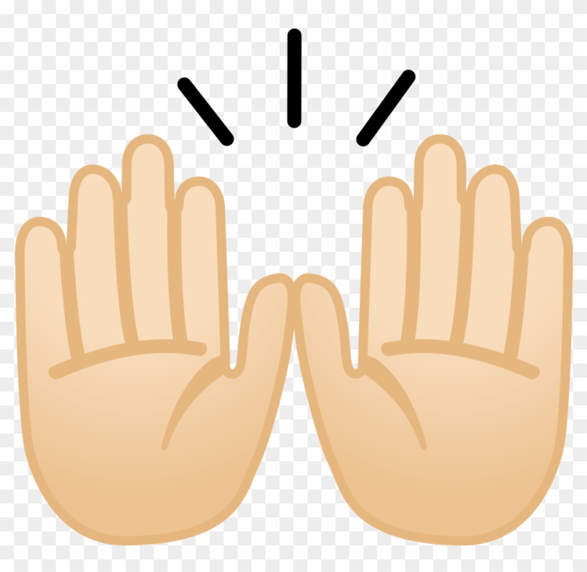 Raising Hands Light Skin Tone Icon - 🙌 Significado #581822